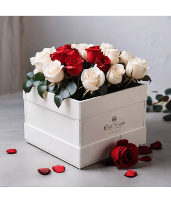 Red and White Roses Big Box