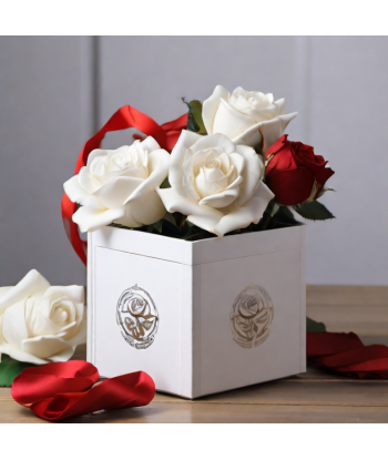 Roses in White Box